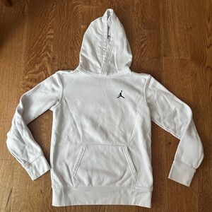 Jordan White Hoodie with Black Logo